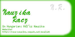 nauzika racz business card